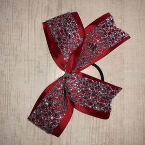 red cheerleading bow